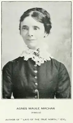 Photo of Agnes Maule Machar (a.k.a. Fidelis) taken from Canadian Singers and Their Songs, compiled by Edward S. Caswell (Toronto: McClelland & Stewart, 1919).