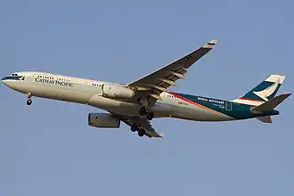 An Airbus A330-343 (B-LAD) in 100th aircraft livery