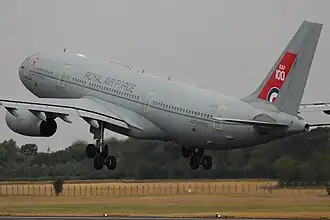 Royal Air Force Voyager KC2 ZZ330 (MSN: 1046) displaying the RAF 100 centenary anniversary markings at the Royal International Air Tattoo, 2018.
