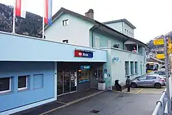 Entrance of station building