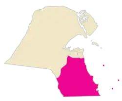 Map of Al Ahmadi Governorate