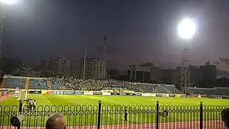 The stadium before an Egypt Cup match between Al Ittihad and Porto Suez in 2018