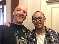 Alan Baxter (left) with American writer, Victor LaValle, at StokerCon, Providence, RI in March 2018