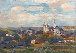 Vue d'Évreux avec la cathédrale Notre Dame, ca.1897, 46 × 65&nbsp;cm (18.1 × 25.6 in)