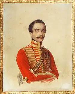 Portrait of Mayor-General Alexandre Remi, friend of Mikhail Lermontov
