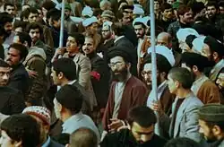 Current Iranian leader, Ayatollah Ali Khamenei, in a Revolutionary protest in Mashhad