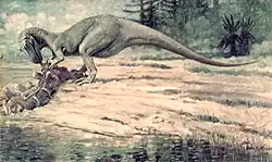 Allosaurus eating