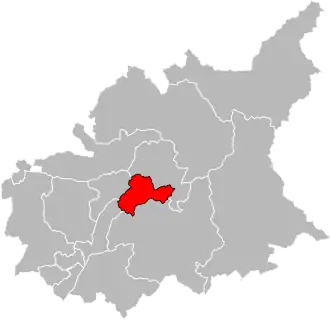 Situation of the canton of Digne-les-Bains-2 in the department of Alpes-de-Haute-Provence