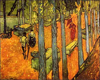 Falling Autumn Leaves, Vincent van Gogh, 1888
