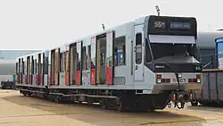 An S2 train being screapped