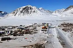 Aerial view of Anaktuvuk Pass