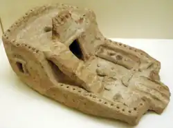 Image 21Pottery model of a house used in a burial from the First Intermediate Period, on display at the Royal Ontario Museum. (from History of ancient Egypt)