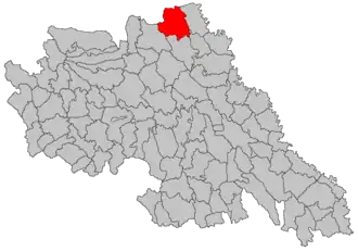Location in Iași County