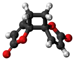 Ball-and-stick model of the anemonin molecule