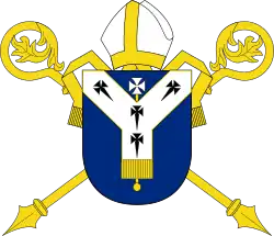 Arms of the See of Canterbury with an episcopal pallium
