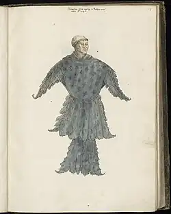 #1 ( 1546), Watercolour of the sea monk by an anonymous artist, from the so-called Gessner Albums kept at the University of Amsterdam. These illustrations were collected by Felix Platter to serve as the basis for the woodcuts in Conrad Gessner's encyclopedic Historia animalium, the first modern zoological work to attempt to describe all known animal species (see Gessner, 1558:519, fig. for sea monk depiction published therein).