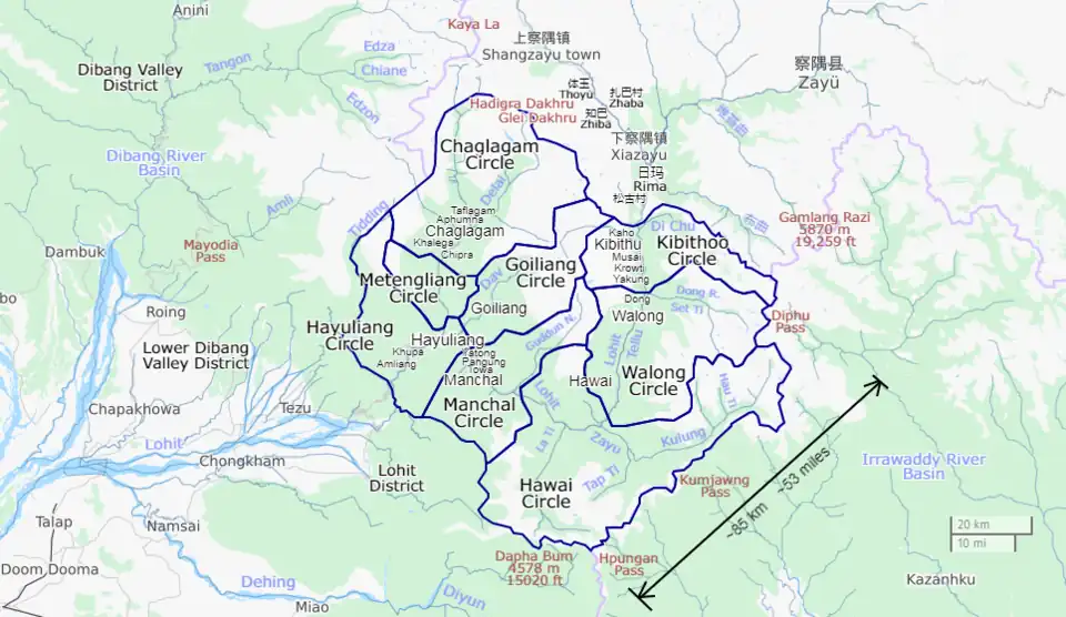 Chaglagam Circle in the Anjaw district