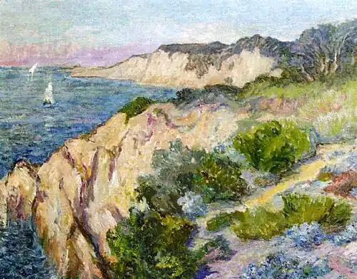 Falaise - Côte de Bretagne, 62 x 84 cm.