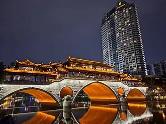 Anshun Bridge and Jinjiang River