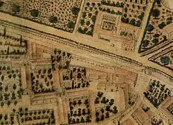 Map of the hospital, made by Pare Toca in 1704.