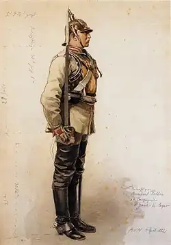 Prussian Garde du Corps cuirassier during the Franco-Prussian War.