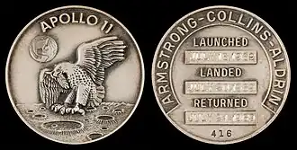 Image 66Robbins medallion of Apollo 11, by the Robbins Company (from Wikipedia:Featured pictures/Artwork/Others)
