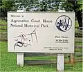 Appomattox Park main welcome entrance sign
