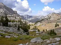 Wind River Range approaching the Lozier Lakes