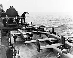 B-25 Mitchells aboard USS Hornet