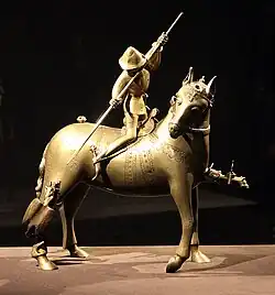 Aquamanile with mounted Saint George (Mosan or Rhine region - c. 1400-1410)