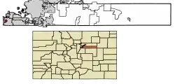 Location of the Town of Columbine Valley in Arapahoe County, Colorado.