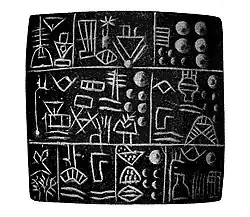 A proto-cuneiform tablet, Jemdet Nasr period, c. 3100–2900 BC