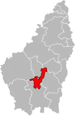 Situation of the canton of Aubenas-2 in the department of Ardèche