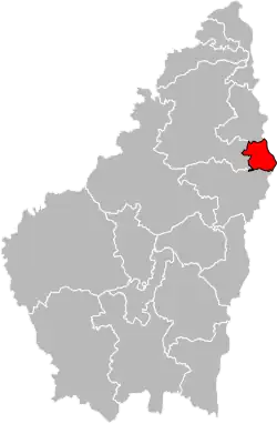 Situation of the canton of Guilherand-Granges in the department of Ardèche
