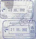 Argentine passport stamps (no longer issued)[31]