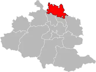 Situation of the canton of Portes d'Ariège in the department of Ariège