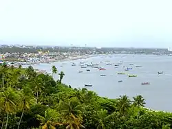 Aerial view of Tangasseri Harbour Area
