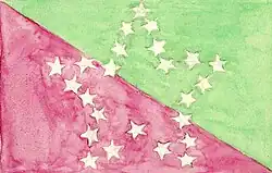 Flag 28: Red and Green White Stars Flag