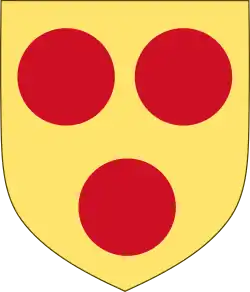 Coat of arms of the houses of Boulogne and Courtenay of Edessa