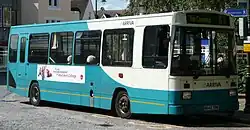 Arriva Guildford & West Surrey 3122 (N542 TPK), a Dennis Dart/East Lancs EL2000, in Carfax, Horsham, West Sussex, on route 62, seen on 3 September 2008.