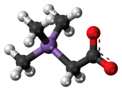 Ball-and-stick model of arsenobetaine