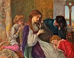 Arthur Hughes , A Music Party , 1864