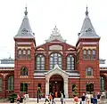 Photograph of an entrance to the Smithsonian Institution's Arts and Industries Building.