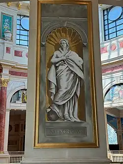 A mural depicting the allegorical figure of Astronomy