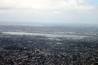 Aerial view of Māngere Inlet