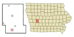 Location of Brayton, Iowa