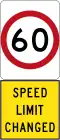 New 60&nbsp;km/h Speed Limit (used in South Australia)
