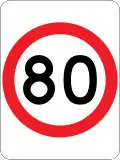 (R4-1) 80&nbsp;km/h Speed Limit