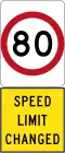 New 80&nbsp;km/h Speed Limit (used in South Australia)