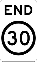 (R4-12) End of 30&nbsp;km/h Speed Limit